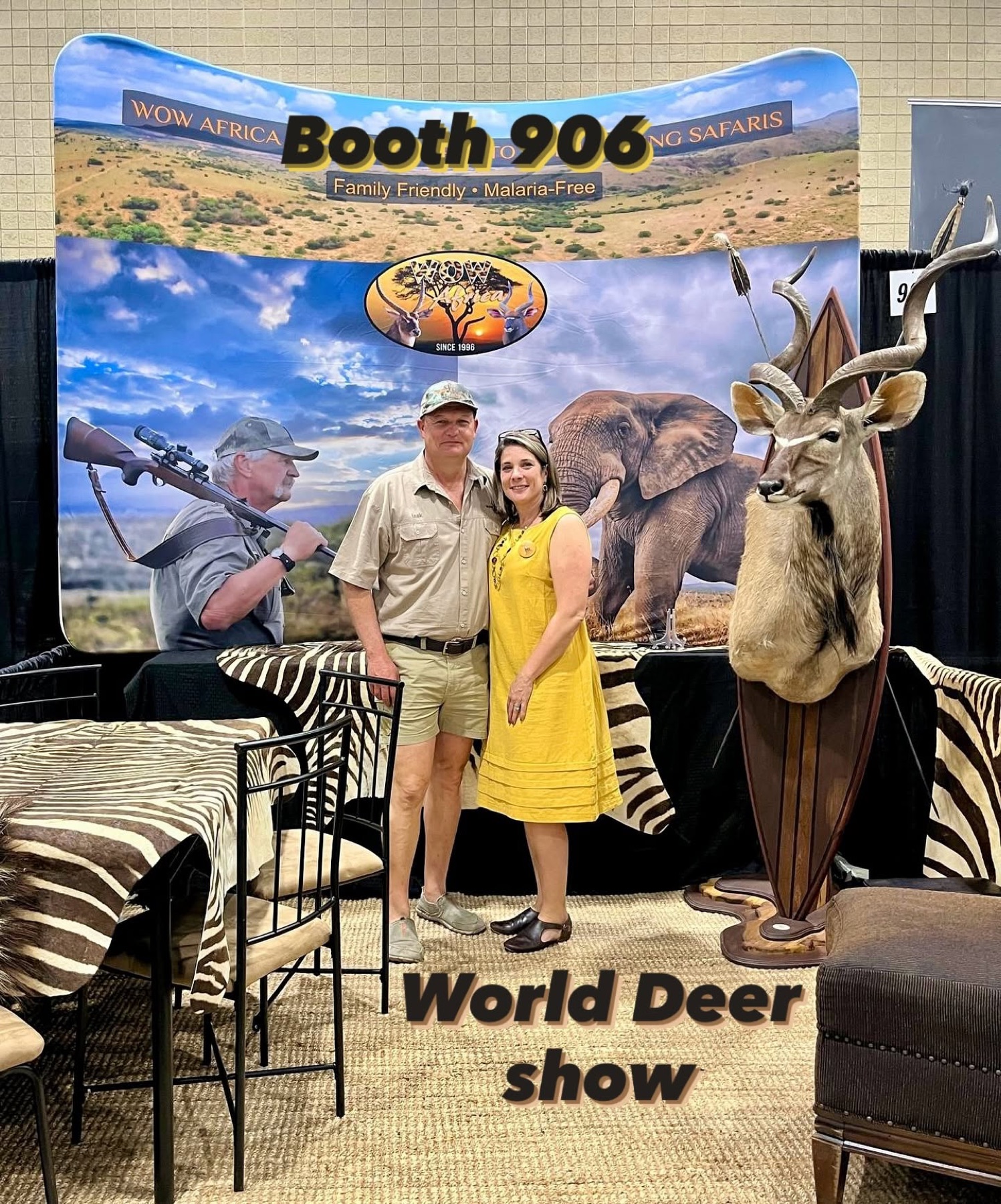 Izak and Linky Kirsten at the World Deer Show booth